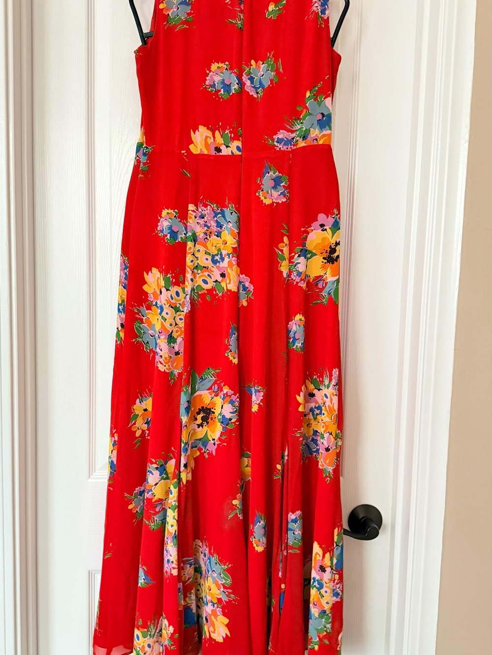 Lauren by Ralph Lauren Red Floral Midi Dress